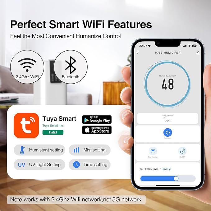 Honovos Smart Humidifier 8L White (image 4)
