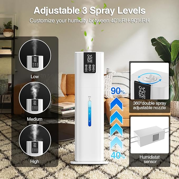 Honovos Smart Humidifier 8L White (image 5)